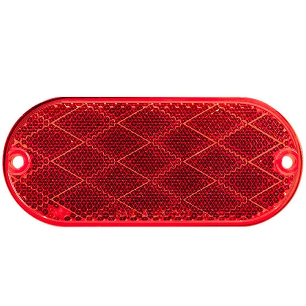 4" x 2" Oval Red Quick Mount Reflector Default