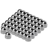 50 Pack Of Chrome Die-Cast 3/4" X 15/16" Acorn Nut Covers