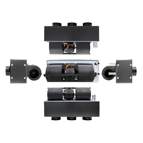 High Output Auxiliary Heater With Defroster Ducts 30,000 BTU Various Angles