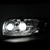 Peterbilt 367 388 389 567 589 Heated Chrome Projector Headlight With Dual Function DRL - Brights On