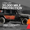 Long-Life 20,000 Mile Protection

High-Capacity Pleated Construction