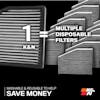 1 K&N=Multiple Disposable Filters

Washable And Reusable To Help Save Money
