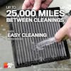 Up To 25,000 Miles Between Cleanings

Quick, Easy Cleaning When Needed