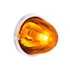 Star-Burst Glass Watermelon Lens Flush Mount 1157 Bulb Kit - Amber LED/Dark Amber Lens On