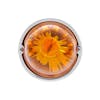 Star-Burst Glass Watermelon Lens Flush Mount 1157 Bulb Kit - Amber LED/Amber Lens