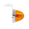 Star-Burst Glass Watermelon Lens Kit With Stainless Steel Bracket & 1157 Bulb - Amber LED/Amber Lens - Side