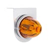 Star-Burst Glass Watermelon Lens Kit With Stainless Steel Bracket & 1157 Bulb - Amber LED/Amber Lens - Off