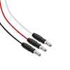 2 LED Glass Watermelon Lens Flush Mount Kit - White, Red, and Black Wiring