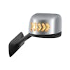 International LT Mirror Assembly With Sequential LED Turn Signals - turn signal cover lit, closer view