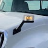 International LT Mirror Assembly With Sequential LED Turn Signals - Installed On Truck, Driver