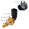 Detroit Diesel Engine Temperature Sensor With 2-Pin Connector Visible and Dimensions - 1/4" NPT, A/F 1.000"