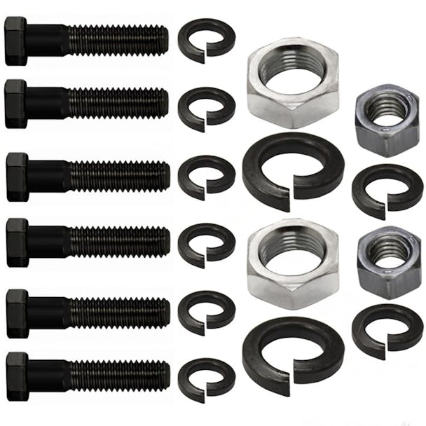 Watson & Chalin Air Bag Hardware Kit With Cap Screws, Lock Washers, Jam Nuts, and Hex Nuts