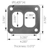 International DT466 Turbo Mounting Gasket With Dimensions - Height: 3.75" | Width: 4.25" | Thickness: 0.072"