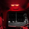 LED Interior Dome & Map Light With Chrome Bezel - Mounted with red light on