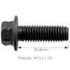 International DT466 Exhaust Manifold Bolt With Dimensions: Body Length - 35.4mm | Threads - M12 x 1.75"