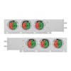 2.5" Spring Loaded Mud Flap Hangers With Double Fury LEDs-Red & Green