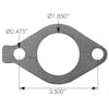 Caterpillar C15 Exhaust Manifold Gasket With Dimensions: Inner Diameter 1.85"
