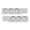 2" Spring Loaded Mud Flap Hangers With Double Fury LEDs-white secondary color