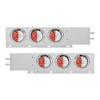 2" Spring Loaded Mud Flap Hangers With Double Fury LEDs-Red & White