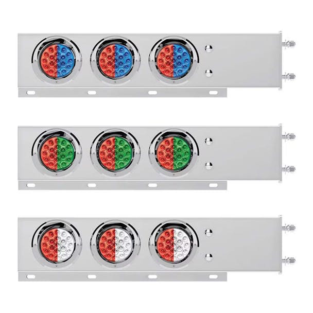 3.75" Spring Loaded Mud Flap Hangers With Double Fury LEDs- All Options