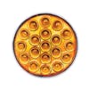 19 LED 4" Round Dual Function Light - Amber LED, Front View