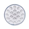 19 LED 4" Round Dual Function Light - Clear Lens, LED Off, Front View