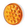 19 LED 4" Round Dual Function Light - Amber LED, Angled