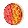 19 LED 4" Round Dual Function Light - Red Led/Amber LED, Angled