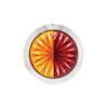 4 LED 3/4" Mini Watermelon Dual Function Clearance Marker Light - Amber/Red LED, Top View