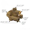 TEV Type Spring Brake Valve 51301 - Dimensions: Supply: 1/4" Delivery: 3/8" Control: 1/4" Reservoir: 3/4"