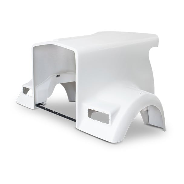 Kenworth W900L Hood 2003-Newer L29-1003 L29-1017 L29-1018 - Driver, Angled View