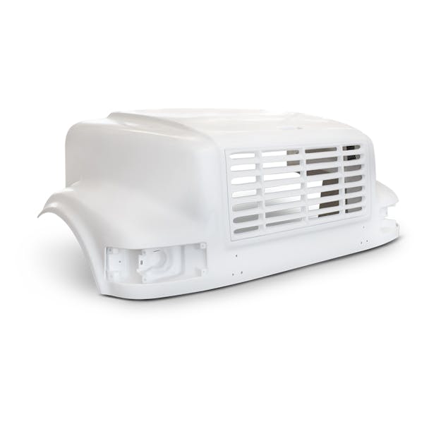 International 4900 Hood 1989-2001 1660021C1 2023778C1 2023778C2 2023784C1 - Angled View