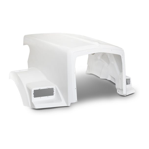 Kenworth T800 Hood 2008 And Newer L29-1177-2110000 L29-1177-2110010 - Angled View