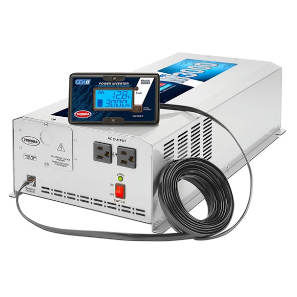Tundra 3000 Watt Modified Sine Wave Power Inverter - inverter and remote
