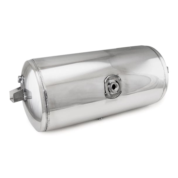 12" Diameter Air Tank 12-285042 J1242AL - Angled View, Aluminum Tank
