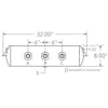 8" Diameter Aluminum Air Tank HT-8022A J8022A ST8022A - Dimensions diagram