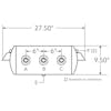 9.5" Diameter Steel Air Tank HT-9514 ST9514 - Dimensions diagram