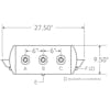 9.5" Diameter Steel Air Tank HT-95156 J95156 ST95156 461002 - Dimensions diagram