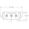 9.5" Diameter Steel Air Tank HT-9561 J9561 ST9561 - Dimensions diagram