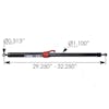 Peterbilt 567 Hood Strut Assist Dimensions: Length (Collapsed to Extended): 29.25" - 32.25" | Ball Socket Inner Diameter: 0.313" | Outer Diameter: 1.1"
