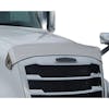 Freightliner Cascadia 2018+ Premium 304 Stainless Steel Bug Deflector - installed on truck, passenger side view