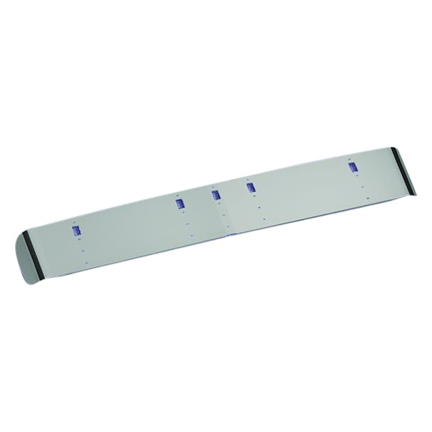 Freightliner Cascadia Day Cab 2014+ Premium 304 Stainless Steel 15.5" Sunvisor - Angled View