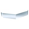 Kenworth T880 40" Sleeper Flat Top Premium 304 Stainless Steel Sunvisor - 40" Flat Top - 13.5" - V-Bottom