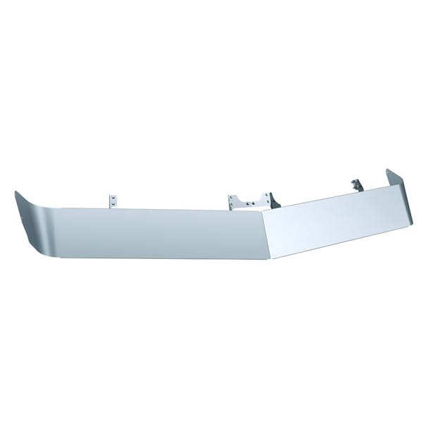 Kenworth T880 Premium 304 Stainless Steel Sunvisor Without OEM Visor - Mid Roof/High Roof - 8.5" - Blank