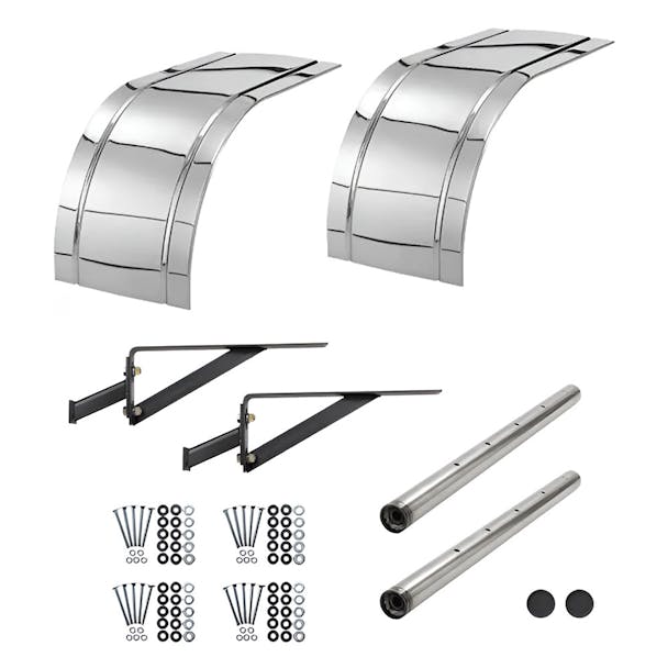 430 Stainless Steel 66" half tandem Fenders - Entire Kit