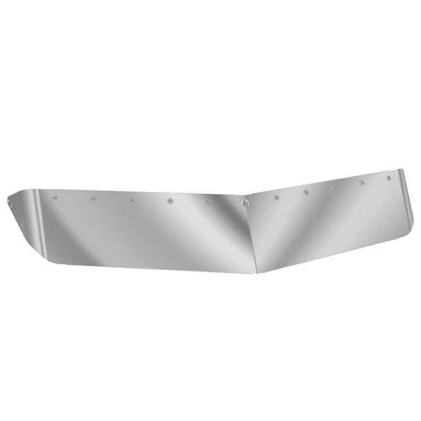 Kenworth W990 Low Roof 13.5" Premium 304 Stainless Steel Sunvisor With LED Lights