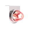 Dual Function Glass Watermelon Light With Stainless Steel Light Bracket Kit - Red LED/Clear Lens