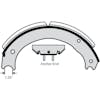 Eaton ES First Gen Brake Drum Shoe With Anchor End and End Diameter 1.25"
