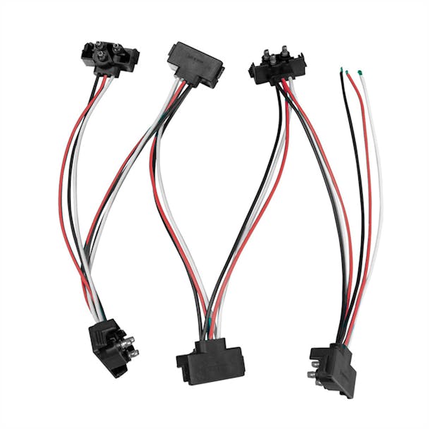 3 Prong Right Angle Male Bullet Plugs - Set of 6