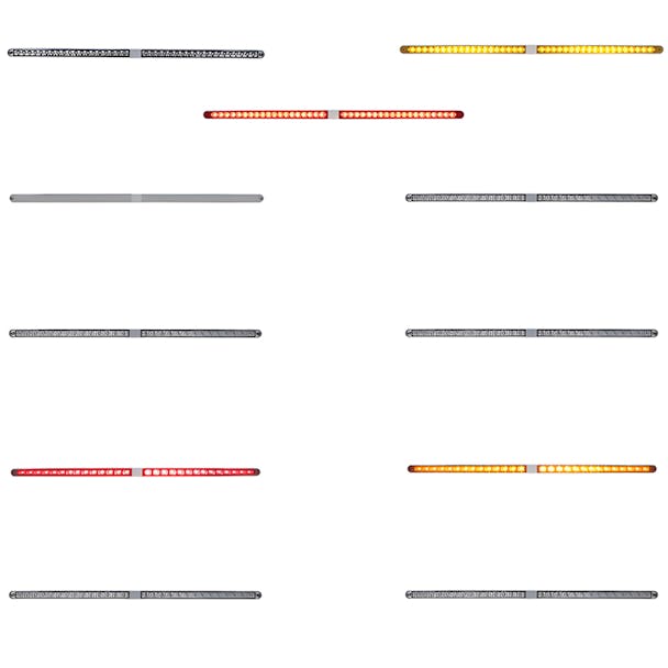 Dual 14 LED 12" Light Bars With Bezel - All Colors